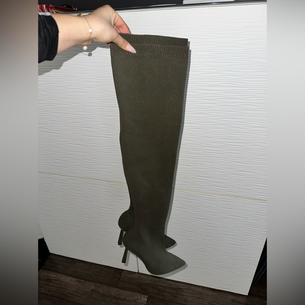 NEW Olive Over-the-Knee Women's Boots